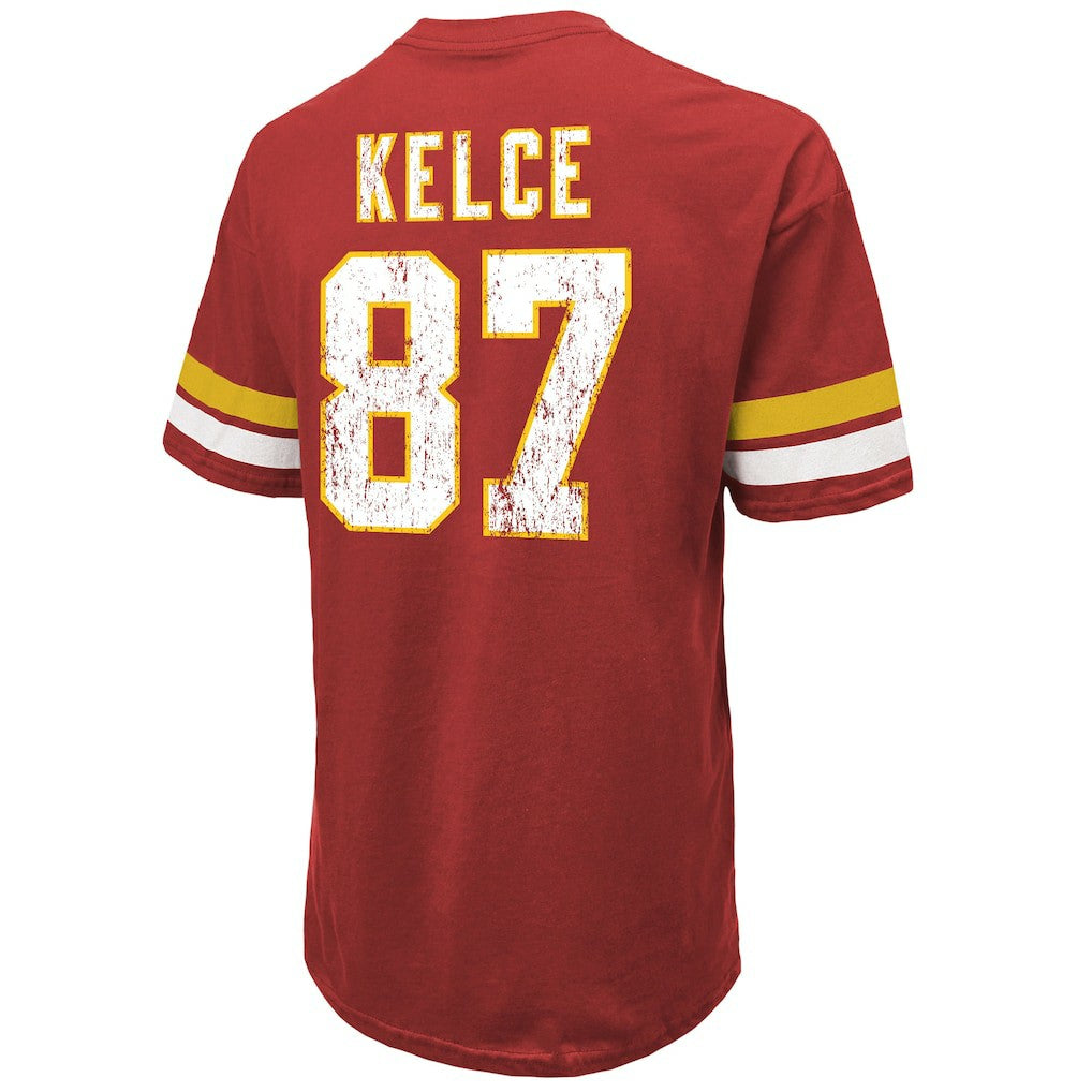 Travis Kelce Kansas City Chiefs Majestic Threads Name & Number Oversized Fit T-Shirt - Red discount