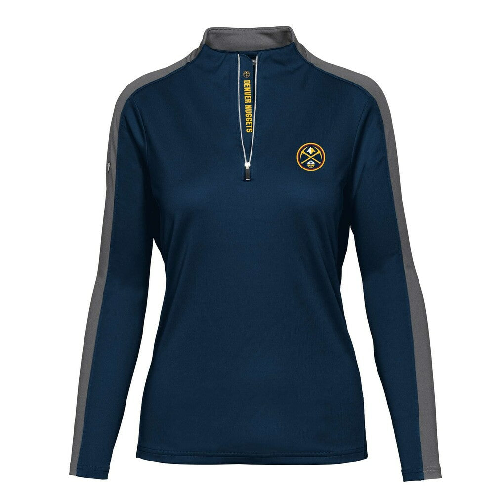 Denver Nuggets Levelwear Women's Remi Insignia Core Quarter-Zip Pullover Top sale - Navy on sale