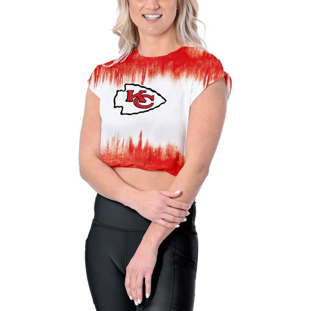 Kansas City Chiefs Certo Women's Cropped Framework T-Shirt - White for sale