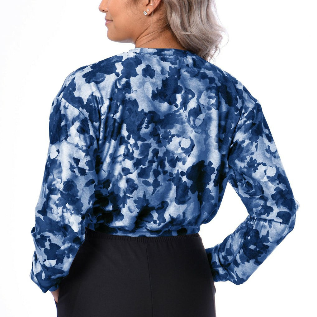 New York Giants Certo Women's Cropped Long Sleeve T-Shirt - Royal on sale