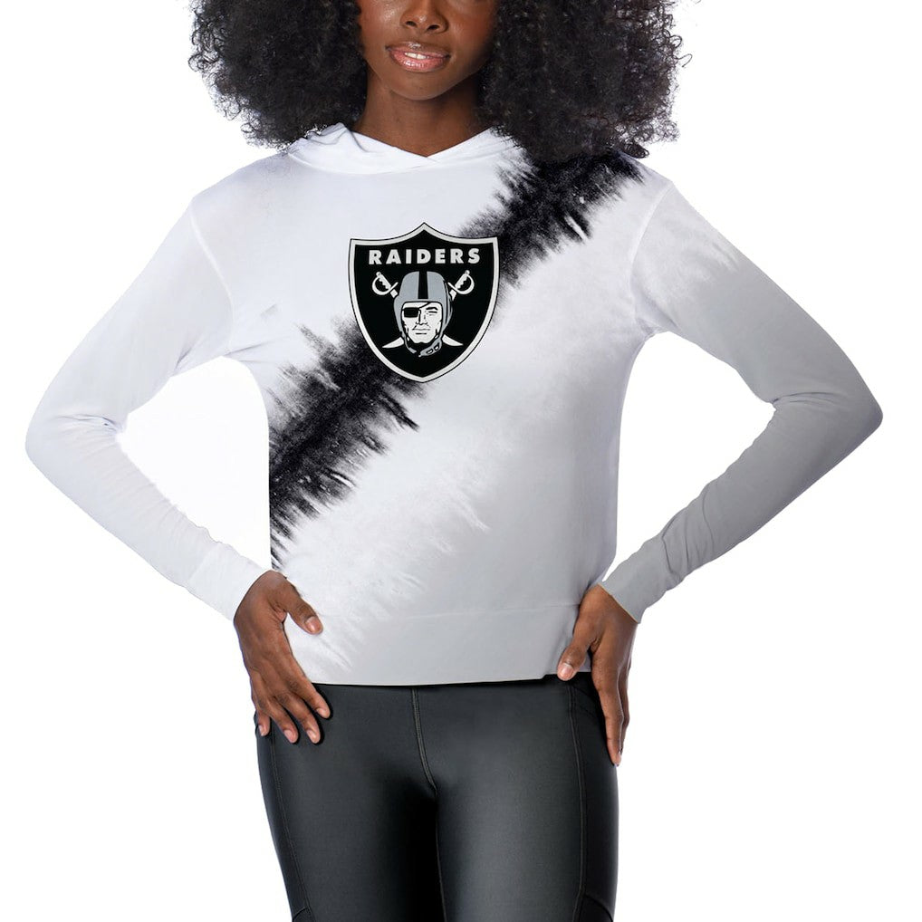 Las Vegas Raiders Certo Women's Rundown Lightweight Pullover Hoodie - White sale