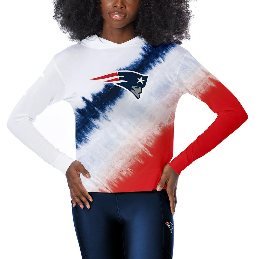 New England Patriots Certo Women's Rundown Lightweight Pullover Hoodie - White cheap