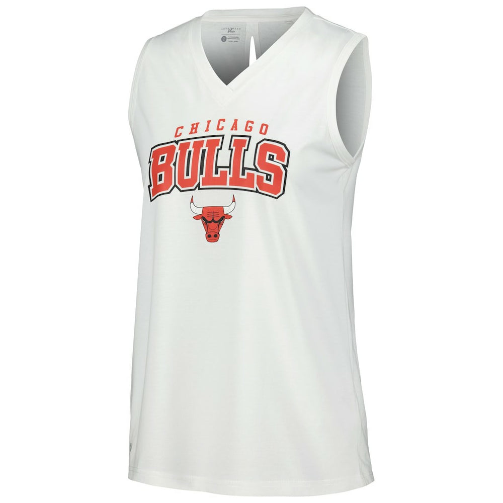Chicago Bulls Levelwear Women's Paisley Peekaboo Tank Top sale - White for sale