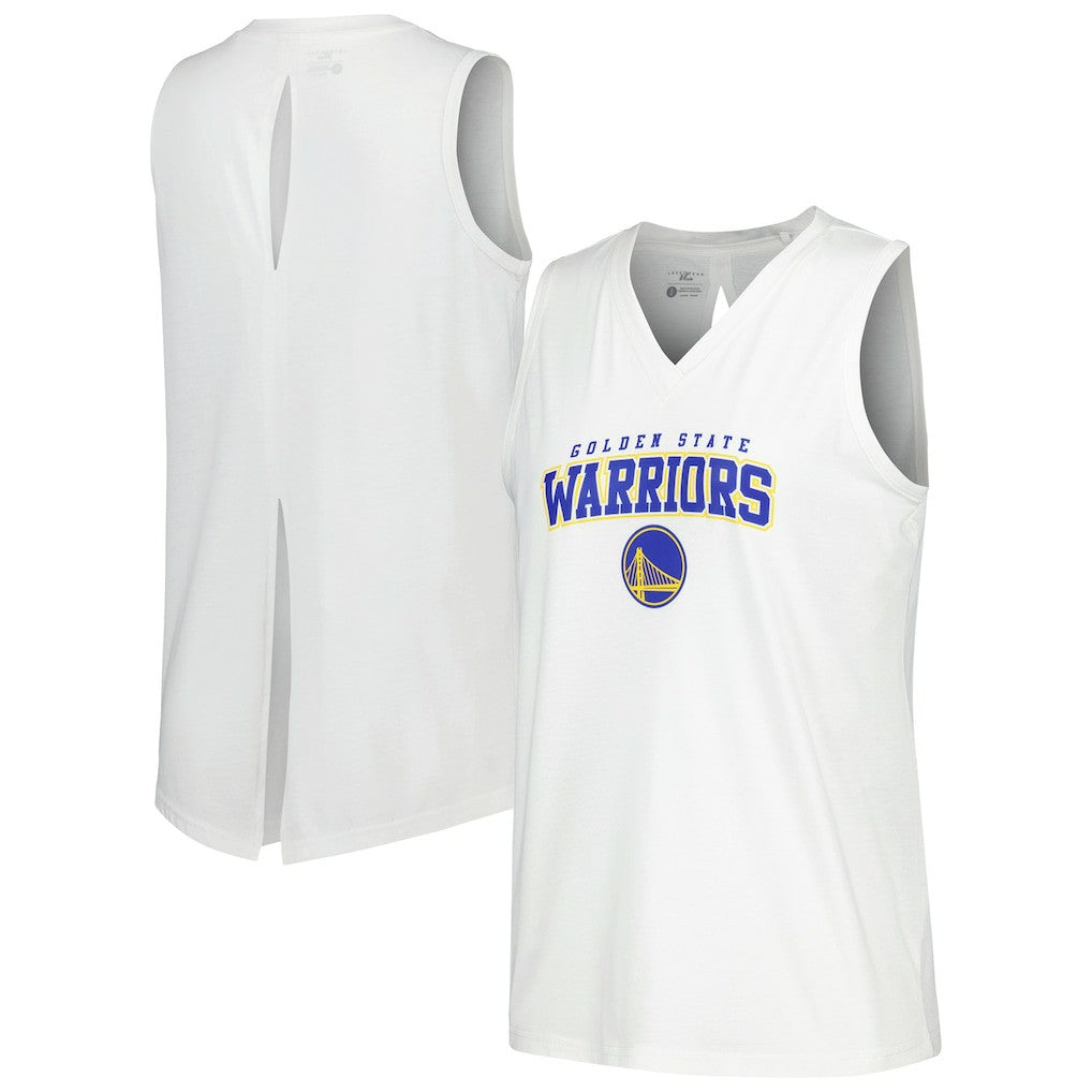Golden State Warriors Levelwear Women's Paisley Peekaboo Tank Top sale - White sale