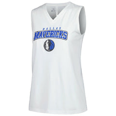 Dallas Mavericks Levelwear Women's Paisley Peekaboo Tank Top sale - White shop