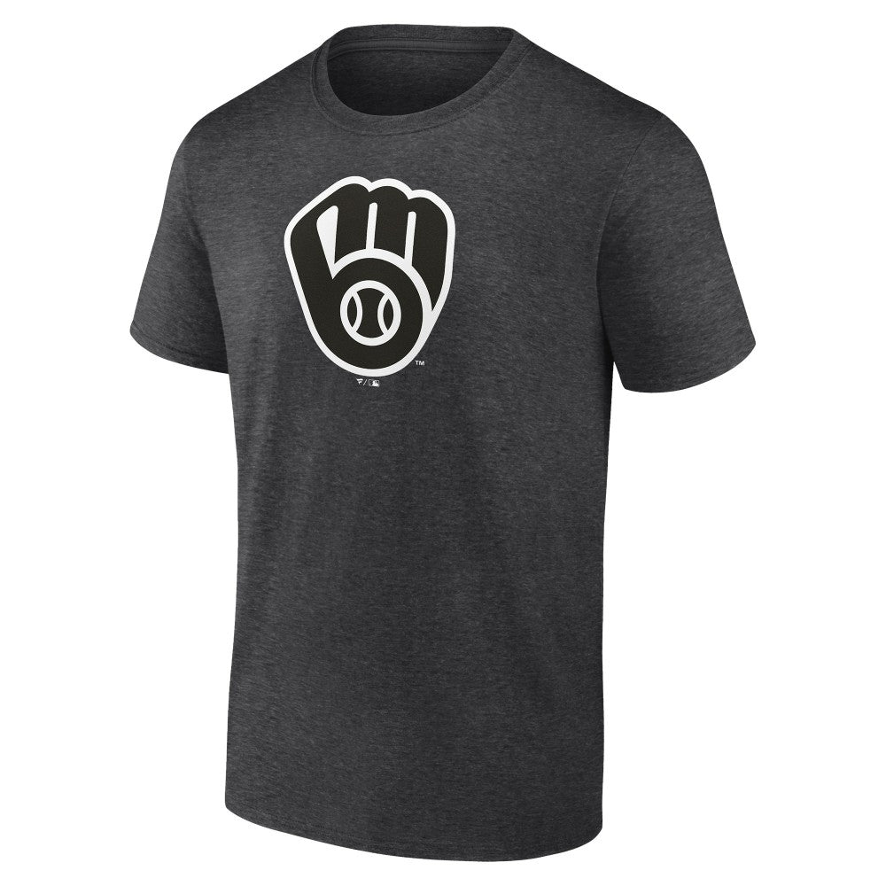 Milwaukee Brewers Personalized Monochrome Name & Number T-Shirt Charcoal