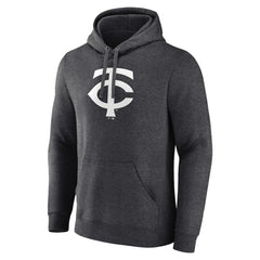 Minnesota Twins Personalized Monochrome Name & Number Pullover Hoodie Charcoal