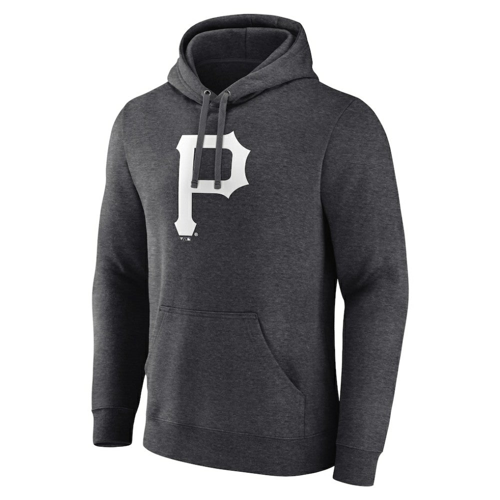Pittsburgh Pirates Personalized Monochrome Name & Number Pullover Hoodie Charcoal