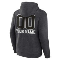 San Diego Padres Personalized Monochrome Name & Number Pullover Hoodie Charcoal