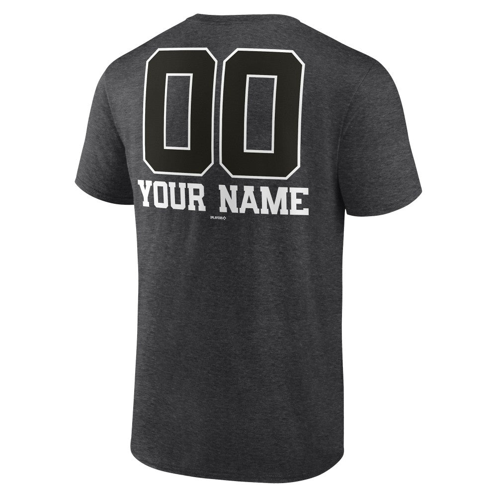 St. Louis Cardinals Personalized Monochrome Name & Number T-Shirt Charcoal