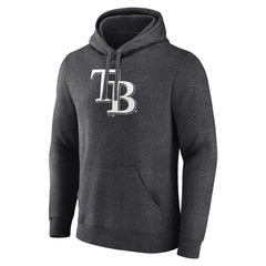 Tampa Bay Rays Personalized Monochrome Name & Number Pullover Hoodie Charcoal