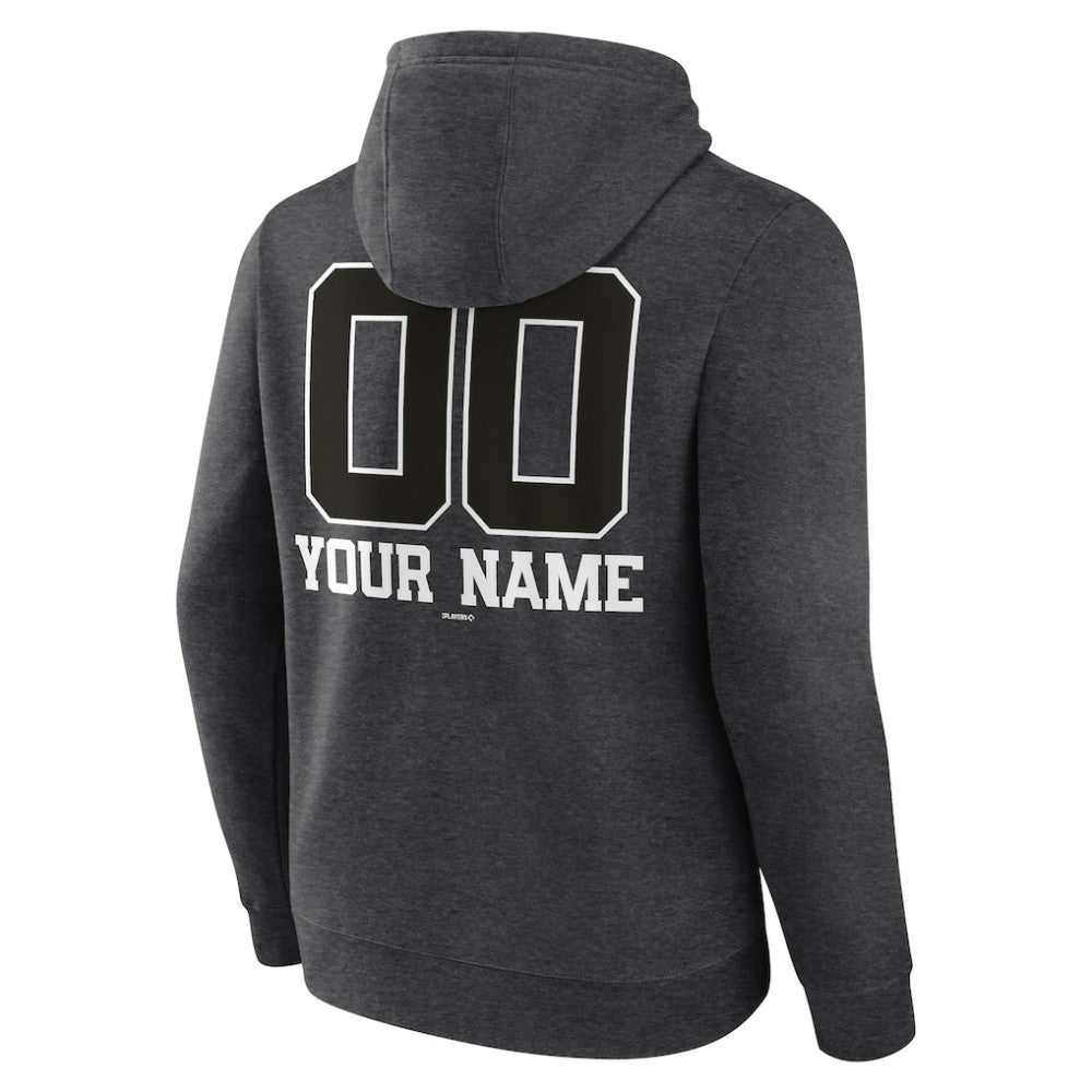 Tampa Bay Rays Personalized Monochrome Name & Number Pullover Hoodie Charcoal