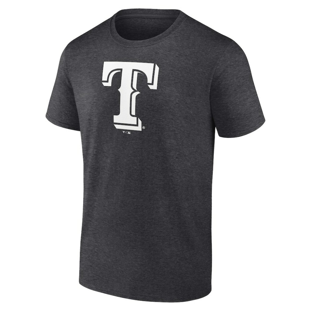 Texas Rangers Personalized Monochrome Name & Number T-Shirt Charcoal