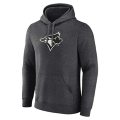 Toronto Blue Jays Personalized Monochrome Name & Number Pullover Hoodie Charcoal