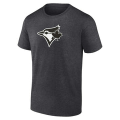 Toronto Blue Jays Personalized Monochrome Name & Number T-Shirt Charcoal
