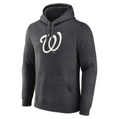 Washington Nationals Personalized Monochrome Name & Number Pullover Hoodie Charcoal