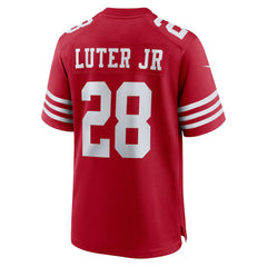 Darrell Luter Jr. San Francisco 49ers Game Jersey - Scarlet cheap