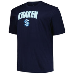 Seattle Kraken Profile Big & Tall Arch Over Logo T-Shirt - Navy T-shirts