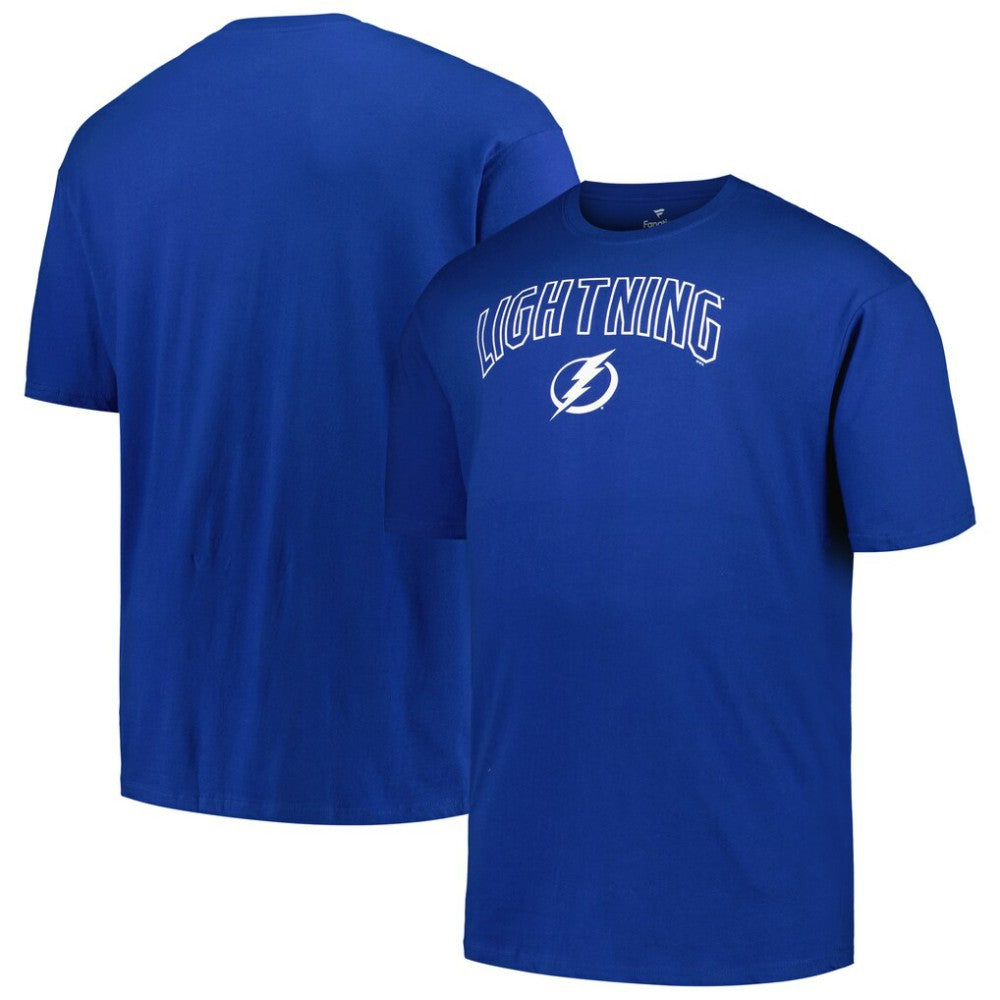 Tampa Bay Lightning Profile Big & Tall Arch Over Logo T-Shirt - Blue T-shirts