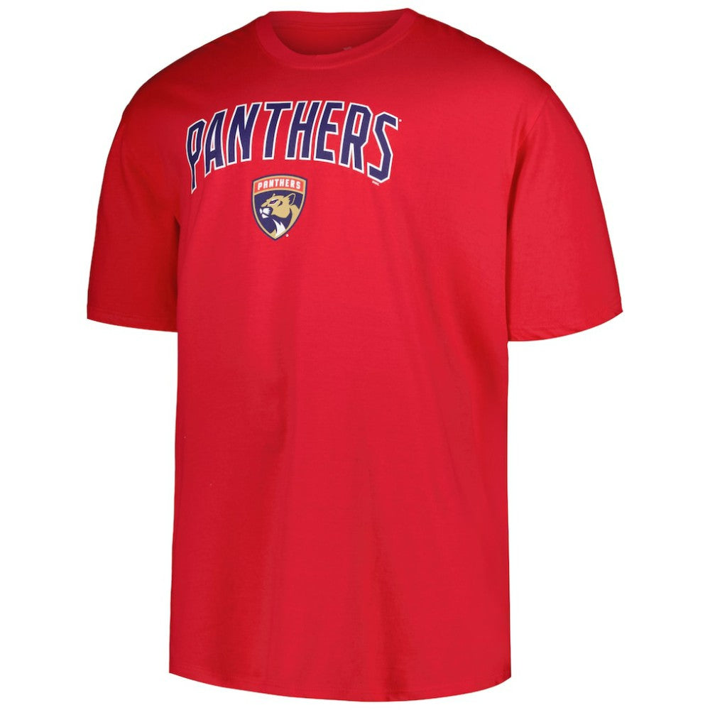 Florida Panthers Profile Big & Tall Arch Over Logo T-Shirt - Red T-shirts