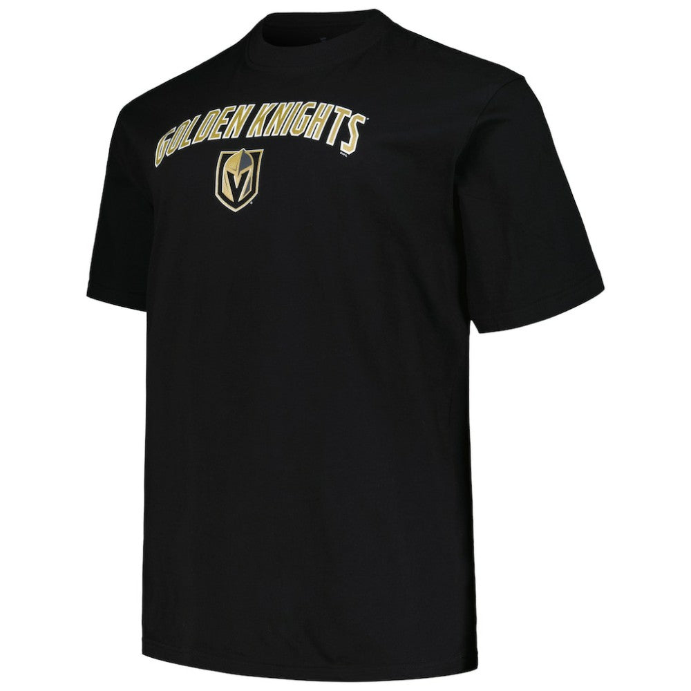 Vegas Golden Knights Profile Big & Tall Arch Over Logo T-Shirt - Black T-shirts