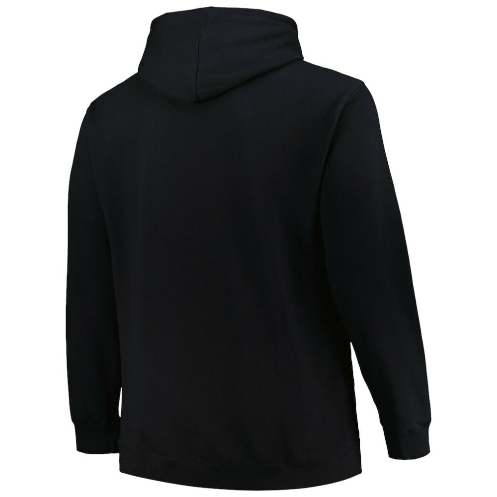 Boston Bruins Profile Big & Tall Arch Over Logo Pullover Hoodie - Black Hoodies