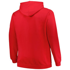 New Jersey Devils Profile Big & Tall Arch Over Logo Pullover Hoodie - Red Jerseys