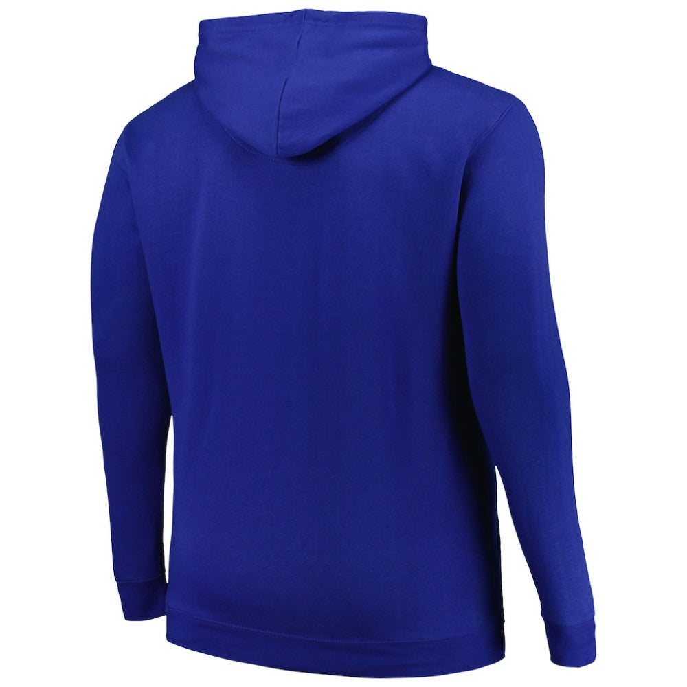 New York Rangers Profile Big & Tall Arch Over Logo Pullover Hoodie - Blue Hoodies