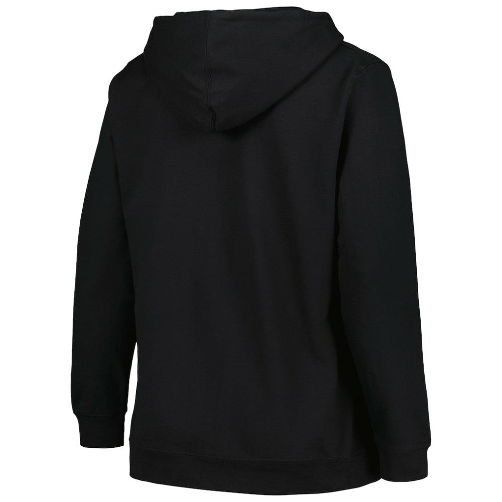 Vegas Golden Knights Profile Women's Plus Size Arch Over Logo Pullover Hoodie - Black Hoodies