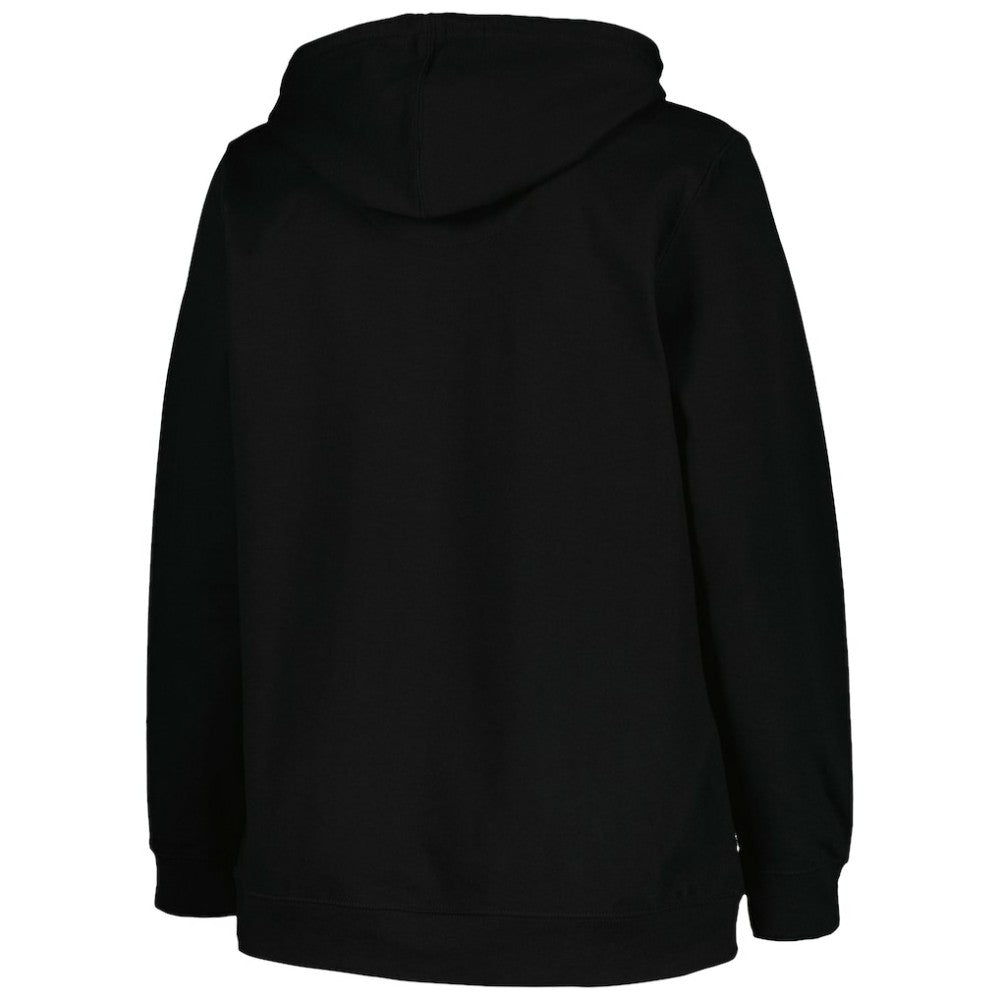 Boston Bruins Profile Women's Plus Size Arch Over Logo Pullover Hoodie - Black Hoodies