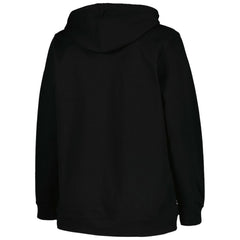 Boston Bruins Profile Women's Plus Size Arch Over Logo Pullover Hoodie - Black Hoodies