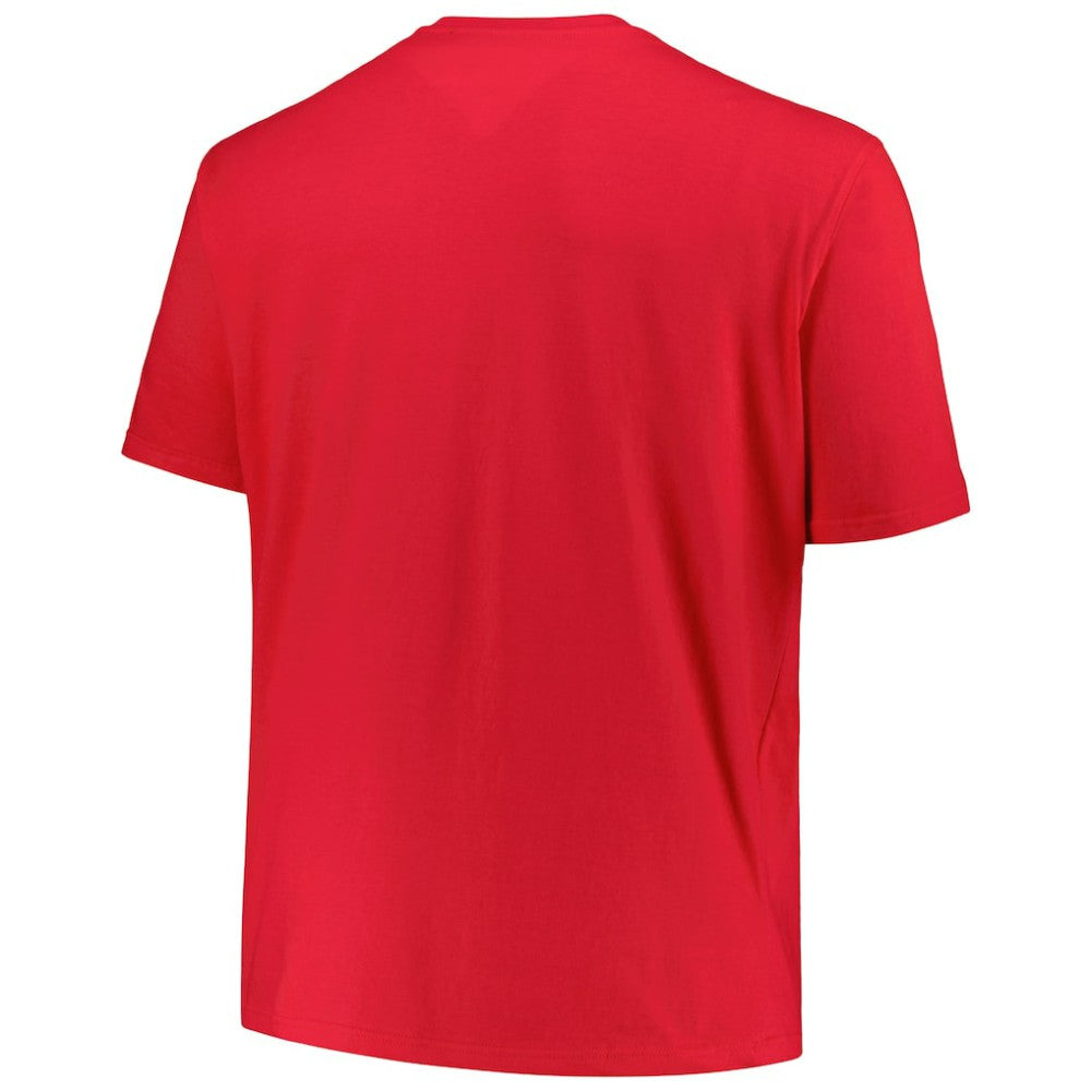 New Jersey Devils Profile Big & Tall Arch Over Logo T-Shirt - Red T-shirts