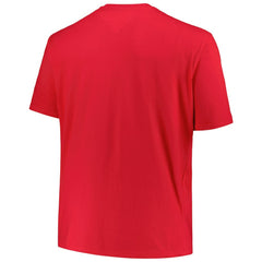 New Jersey Devils Profile Big & Tall Arch Over Logo T-Shirt - Red T-shirts