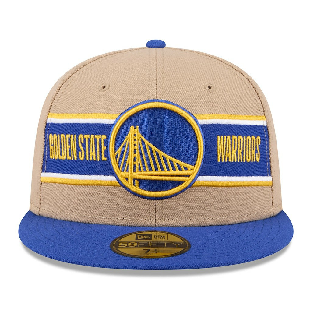 Golden State Warriors 2024 NBA Draft 59FIFTY Fitted Hat sale - Tan/Royal online