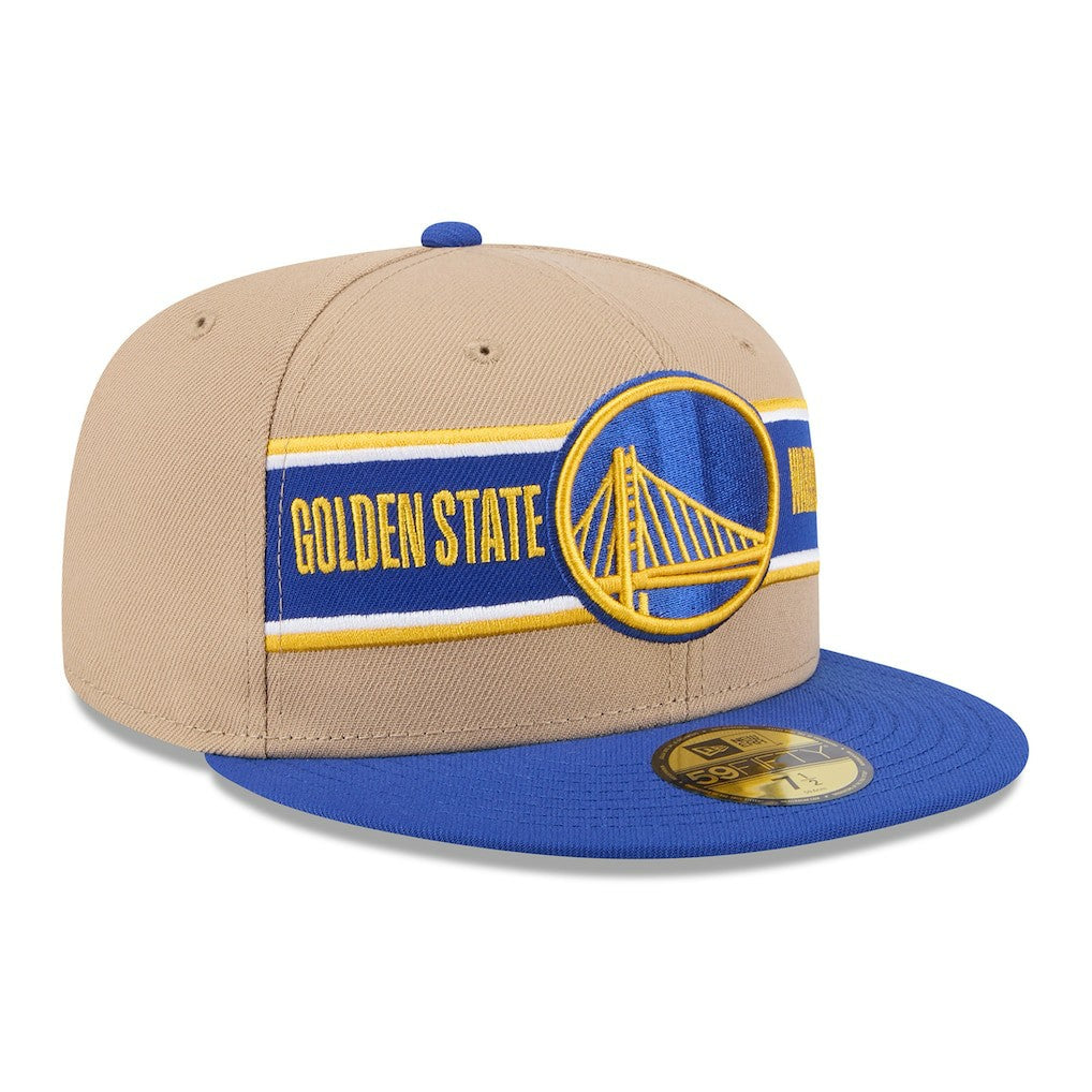 Golden State Warriors 2024 NBA Draft 59FIFTY Fitted Hat sale - Tan/Royal online