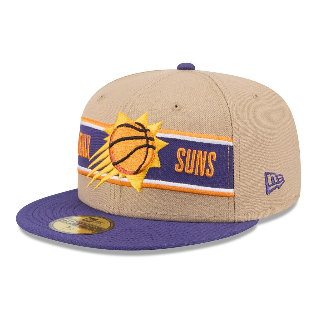 Phoenix Suns 2024 NBA Draft 59FIFTY Fitted Hat - Tan/Purple for sale