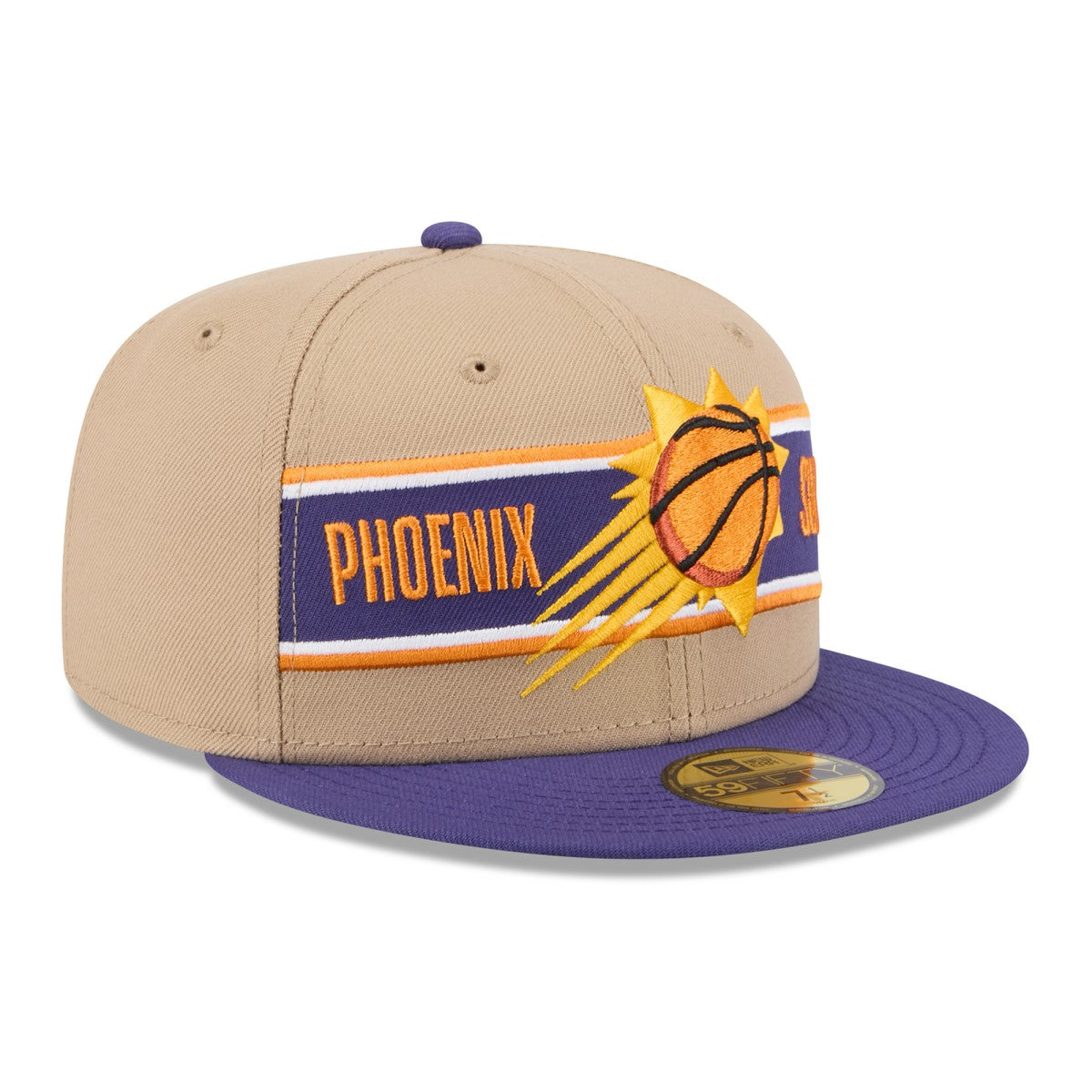 Phoenix Suns 2024 NBA Draft 59FIFTY Fitted Hat - Tan/Purple for sale