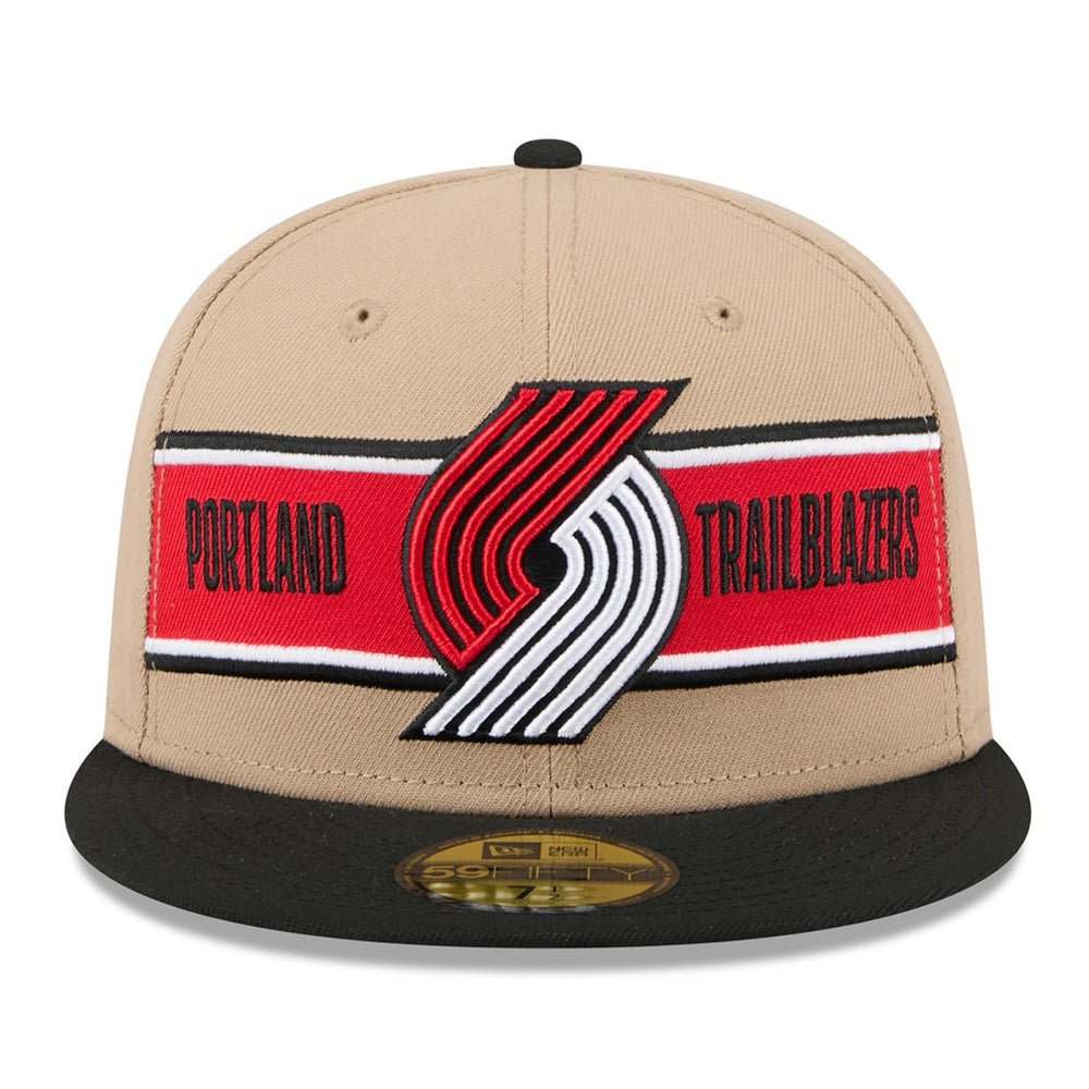 Portland Trail Blazers 2024 NBA Draft 59FIFTY Fitted Hat - Tan/Black shop
