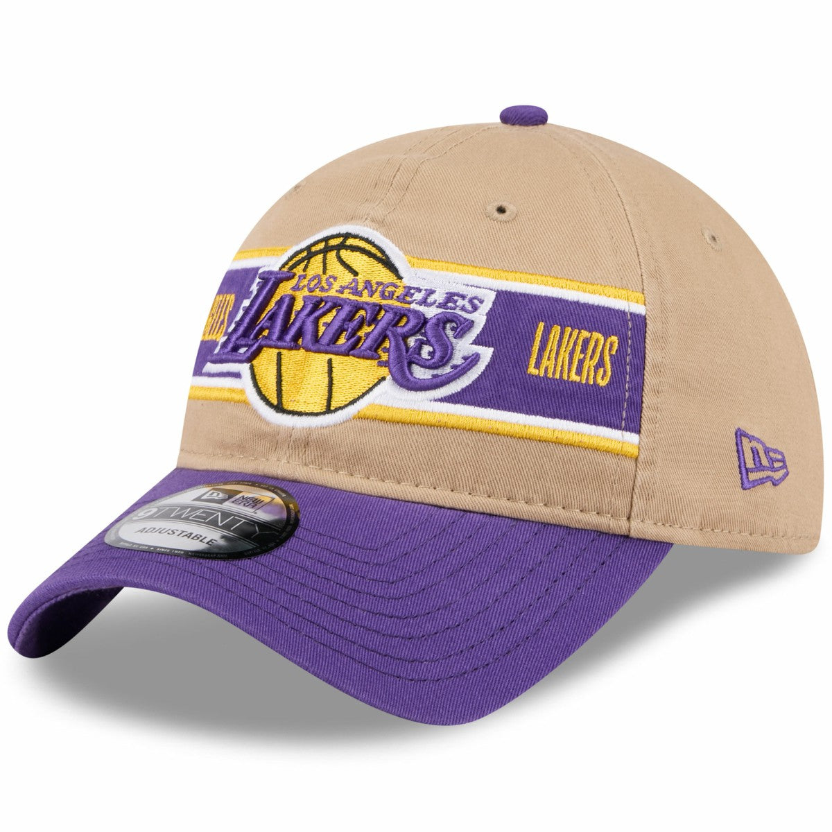 Los Angeles Lakers 2024 NBA Draft 9TWENTY Adjustable Hat - Tan/Purple outlet