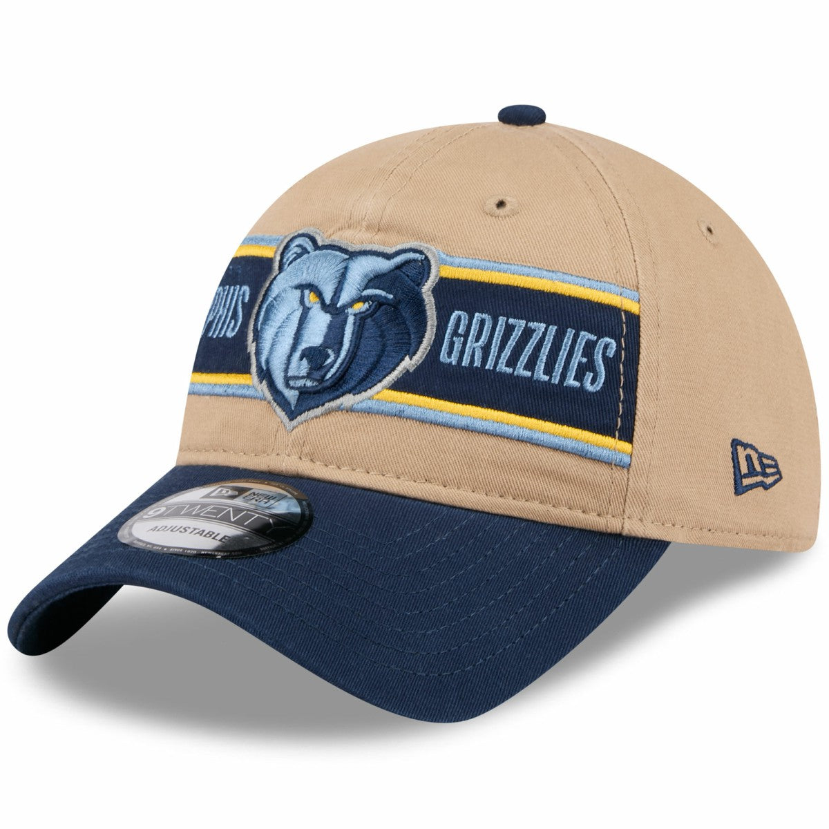 Memphis Grizzlies 2024 NBA Draft 9TWENTY Adjustable Hat - Tan/Navy shop