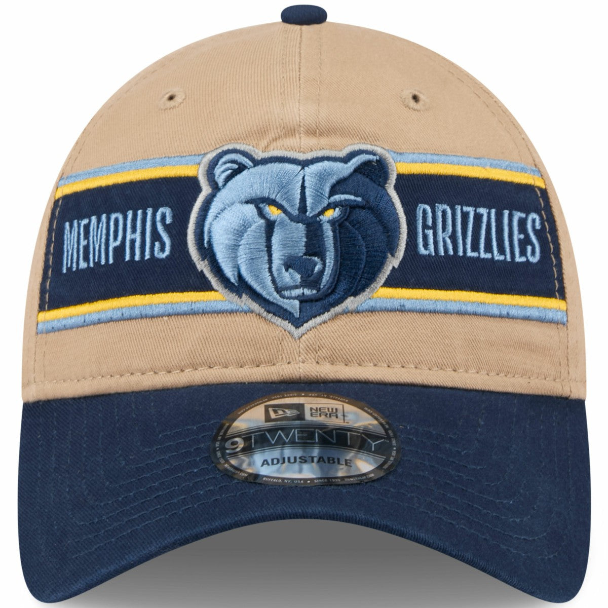 Memphis Grizzlies 2024 NBA Draft 9TWENTY Adjustable Hat - Tan/Navy shop