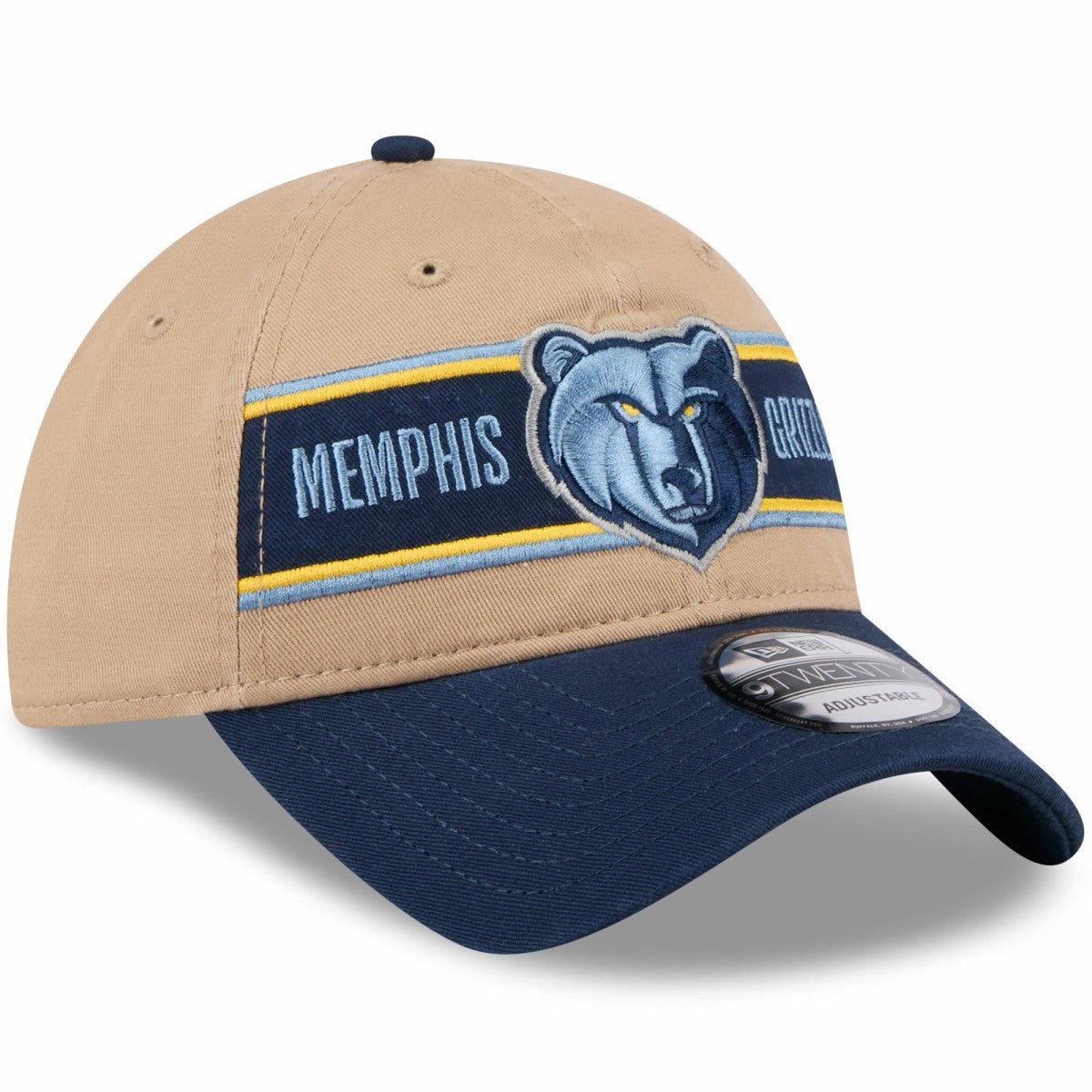 Memphis Grizzlies 2024 NBA Draft 9TWENTY Adjustable Hat - Tan/Navy shop