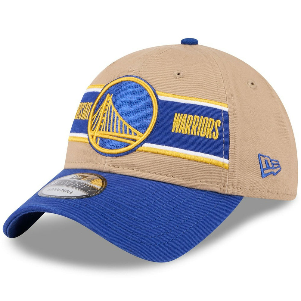 Golden State Warriors 2024 NBA Draft 9TWENTY Adjustable Hat sale - Tan/Royal discount