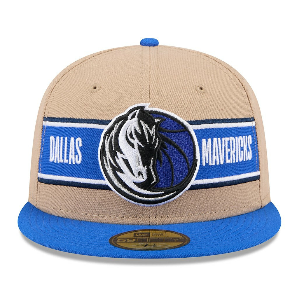 Dallas Mavericks 2024 NBA Draft 59FIFTY Fitted Hat sale - Tan/Blue discount