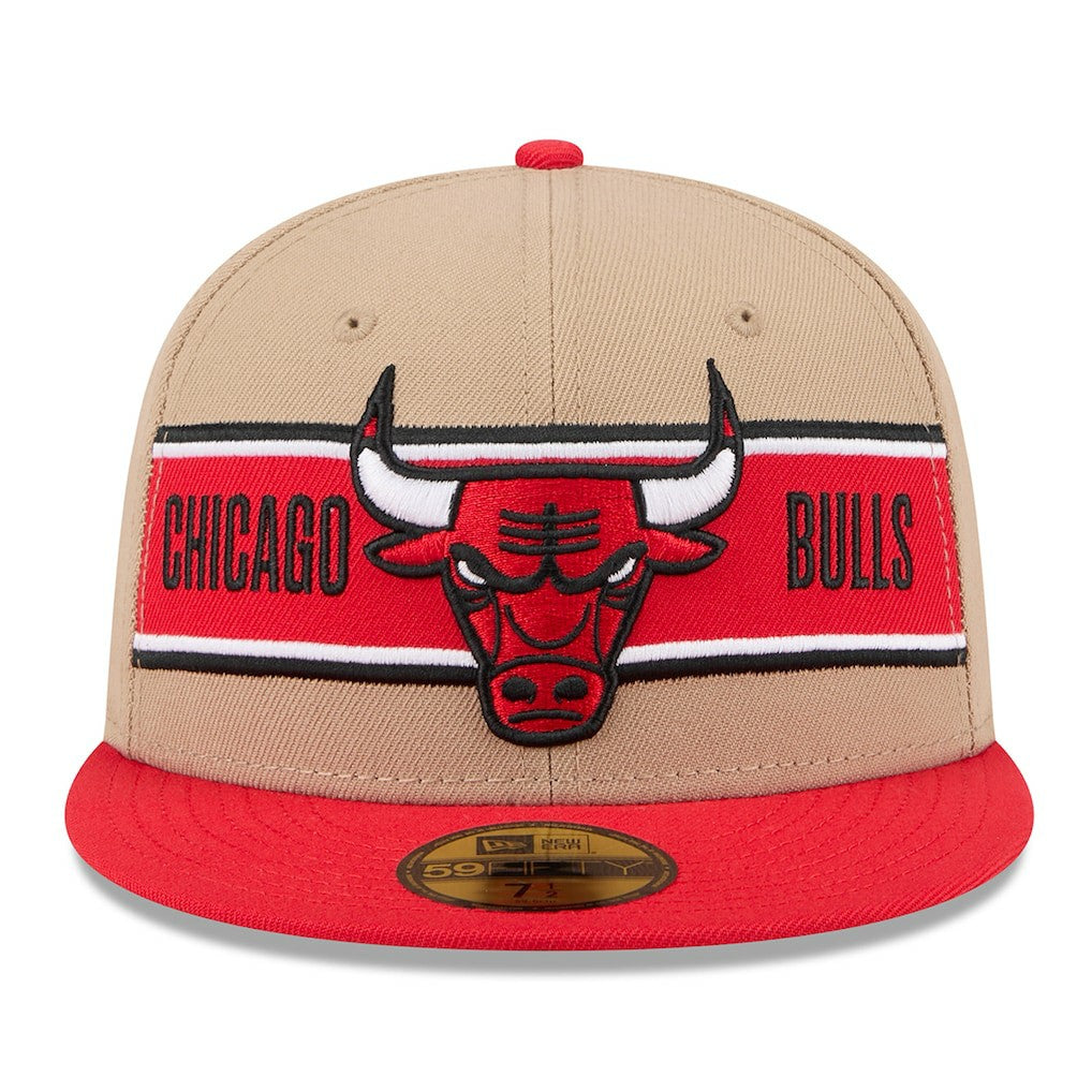 Chicago Bulls 2024 NBA Draft 59FIFTY Fitted Hat - Tan/Red for sale