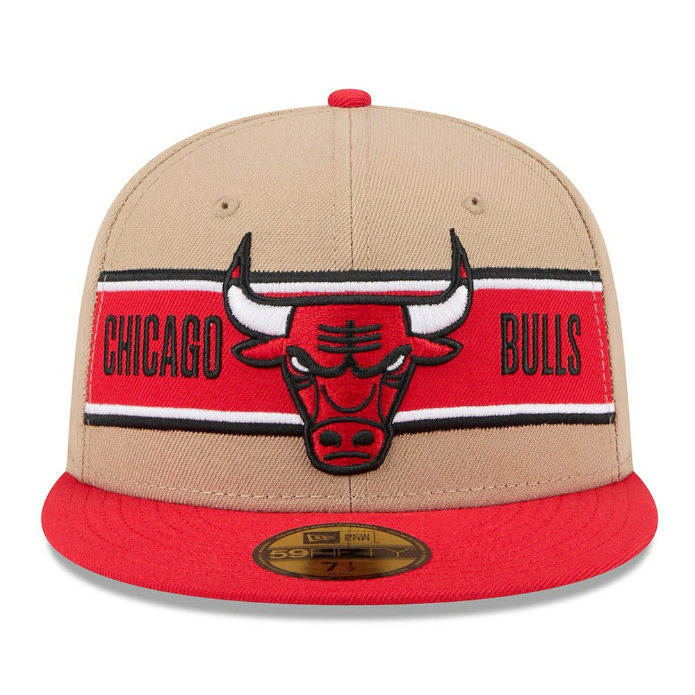Chicago Bulls 2024 NBA Draft 59FIFTY Fitted Hat - Tan/Red for sale
