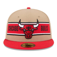 Chicago Bulls 2024 NBA Draft 59FIFTY Fitted Hat - Tan/Red for sale