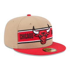 Chicago Bulls 2024 NBA Draft 59FIFTY Fitted Hat - Tan/Red for sale