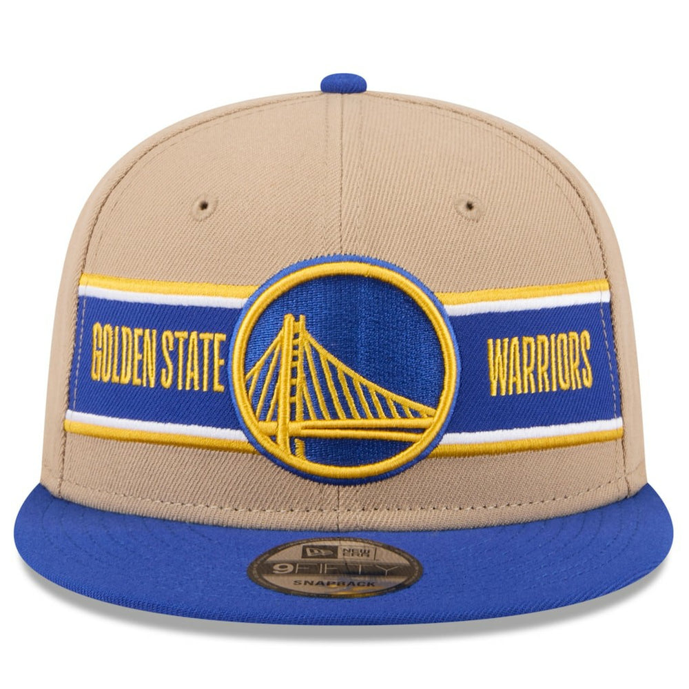 Golden State Warriors 2024 NBA Draft 9FIFTY Snapback Hat sale - Tan/Royal cheap
