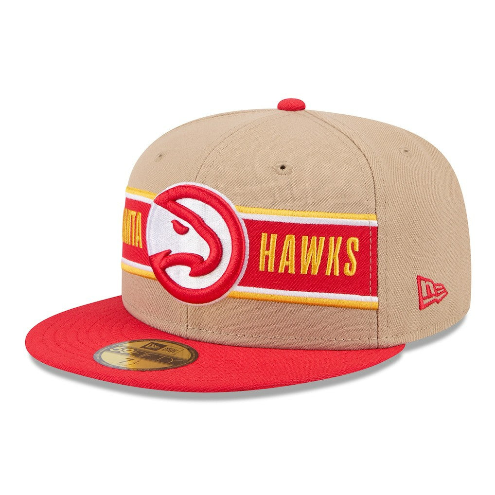 Atlanta Hawks 2024 NBA Draft 59FIFTY Fitted Hat - Tan/Red cheap